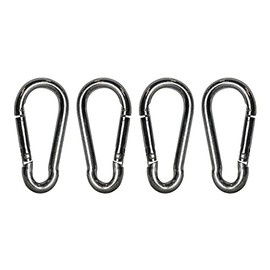 Faithfull FAICHFBS40 40 mm (4 mm Dia) Fire Brigade Snap Hook (Pack of 4), Silver