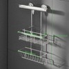 RUIHANDA Double Shower Shelf No Drilling [Additional Storage Space] -