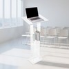 VEVOR Podium Stand, 50-Inch Acrylic Lectern, Portable Laptop Desk with