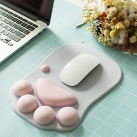 Yoidesu Alfombrilla de Ratn con Garra de Dibujos Animados con Soporte para la Mueca, Material Suave, Diseo Ergonmico, Base Antideslizante para la...  