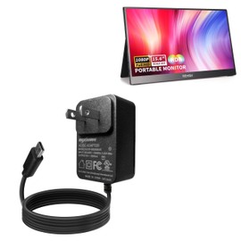 BoxWave Charger Compatible with ReHisk Portable Monitor FHD 1080p (15.6 in) - Wall Charger Direct (15W), Rapid Charge Your Device with Built-in 6ft Cable