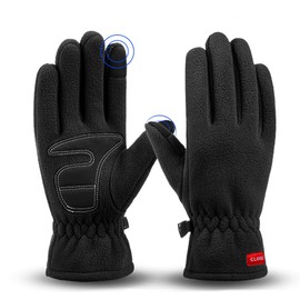 Winter Thermal Fleece Gloves - Mens Glove Windproof Touchscreen Anti-Slip Cycling Driving Running in Cold Weather uk