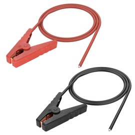 XMSJSIY Battery Jumper Cable Clamps 100A 10AWG for Car Battery Booster Cables Insulated Alligator Clips Heavy Duty Battery Jump Leads for Car HGV Van Truck