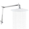 19 Inch Shower Head Extension Arm, Upgrade Flexible Height &