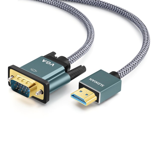 SLDXIAN HDMI to VGA (Male to Male) Cable, Aluminum alloy