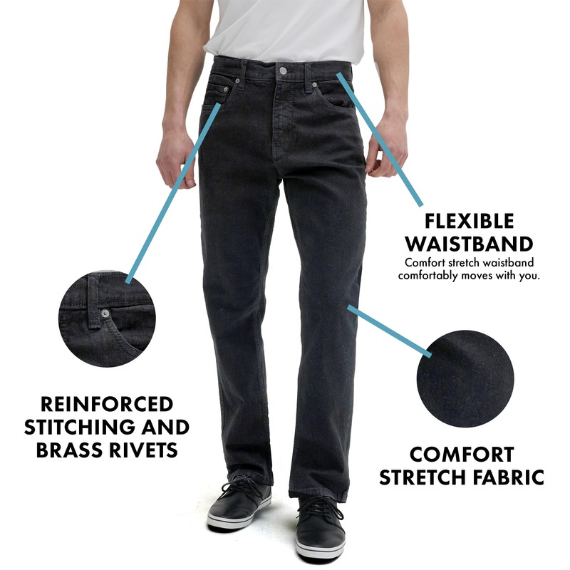 Urban Star Mens Jeans Relaxed Fit – Straight Leg Stretch