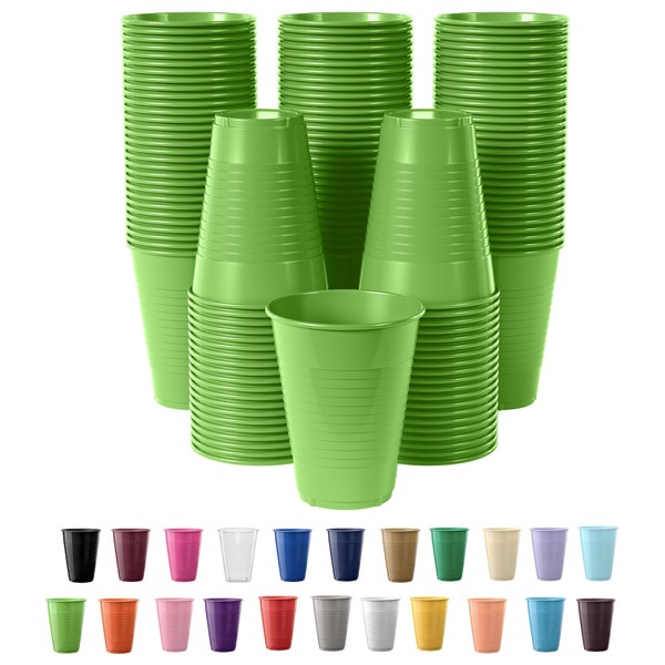 Exquisite Lime Disposable Plastic Cups - 100 Pack 12 Oz