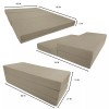 Danfuton Queen Tan Trifold Foam Bed, Shikibuton, Foldable Ottoman Mat