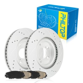 PHILTOP Front Brake Pads and Rotors kit Fit for Toyota 2006-2018 RAV-4, 11” Brake kit Front Brakes Rotors Automotive Replacement Brake kits