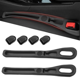 Autositz Lückenfüller 2 Stück, Klebehaken für Autos 4 Stück mit Organizer & Hakenfunktion, Universell Autositz-Spaltfüller Kit für Die Meisten Modelle von Autos, SUV, LKW