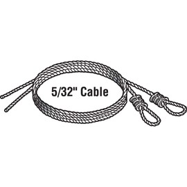 Prime-Line GD 52161 Extension Spring Cable Set, 5/32 in. x 14 ft, Galvanized Carbon Steel, Pack of 2