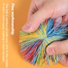 Pack of 12 Stringy Balls, Colourful Fluffy Balls for Children