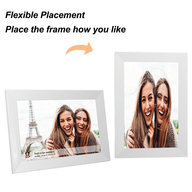 10.1 Inch Digital Picture Frame 1280x800 HD Touchscreen Auto Rotate
