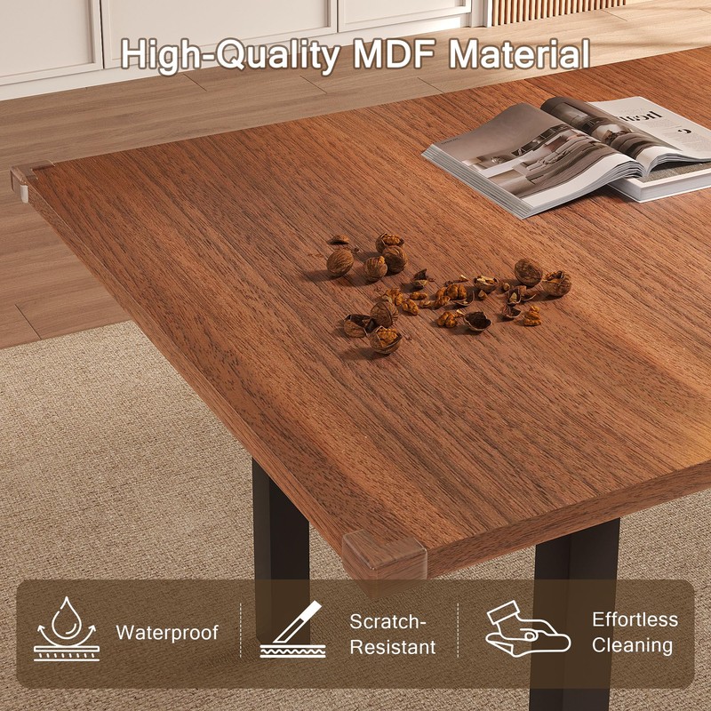 Einhomn Extendable Dining Table for 4-6, 63" Modern Kitchen Table,