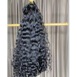 100% Human Hair Burmese Curly Hair Bundles Vietnam Hair Burmese Curly Kinky Curly No Lace Half Wig Natural Wavestyle: burmese curly, color: natural color, Stretched Length: 16 Inches