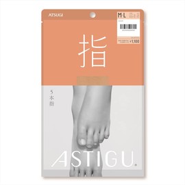 Atsugi Astigu AP1010 Women's Fingers Stockings, 5 Fingers, Sheer Beige