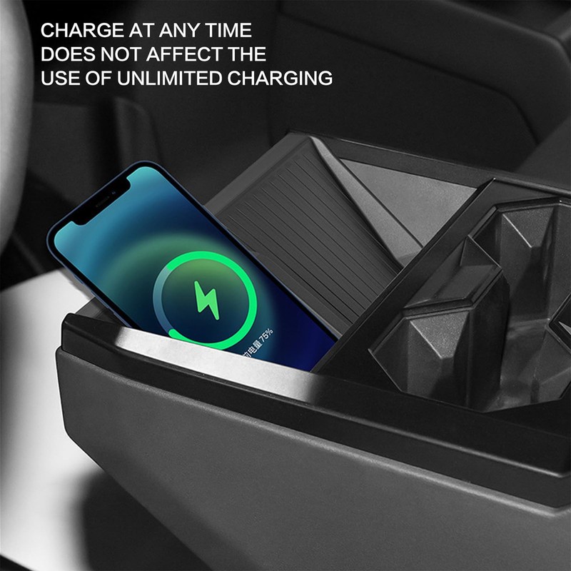 Center Console Wireless Charging Mat Anti-Slip Waterproof Silicone Mat Center