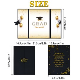 Graduation Party Decorations, Black Gold Graduation Guest Book, Class of 2026 Jumbo Card, Best Graduation Gifts for Him Her, College Congrats Grad Signature Board Guestbook