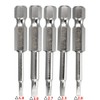 Yakamoz 5pcs 1/4 Inch Hex Shank Magnetic Triangle Head Screwdriver