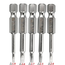 Yakamoz 5pcs 1/4 Inch Hex Shank Magnetic Triangle Head Screwdriver Bits Set