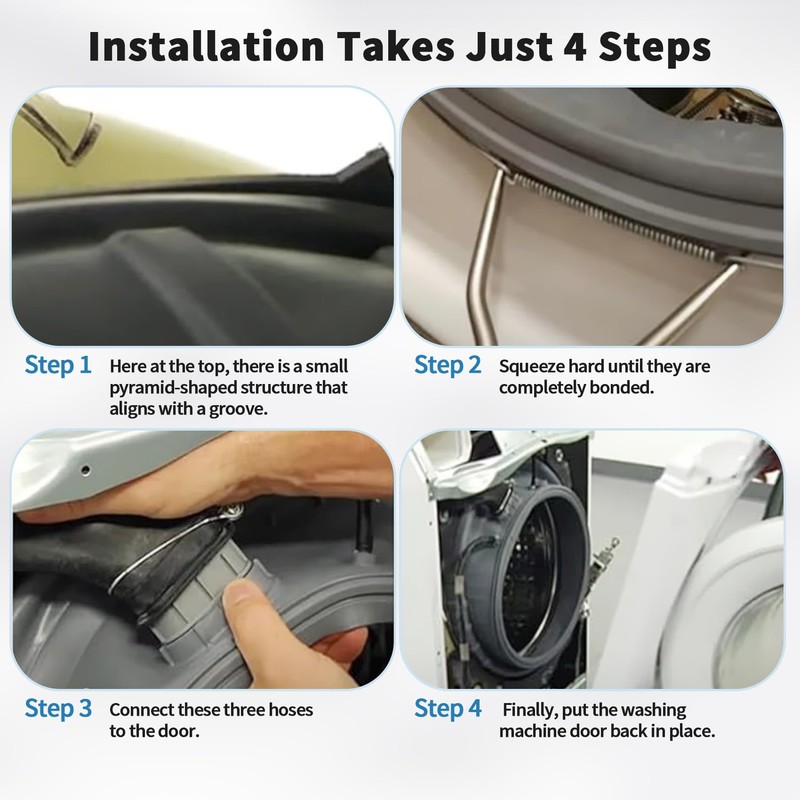 Upgrade MDS47123602 Washer Door Boot Gasket Compatible with lg &