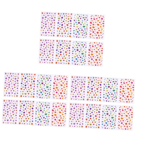 FOMIYES 3sets Flower 3D Nail Art Sticker Kit Fashion Manicure