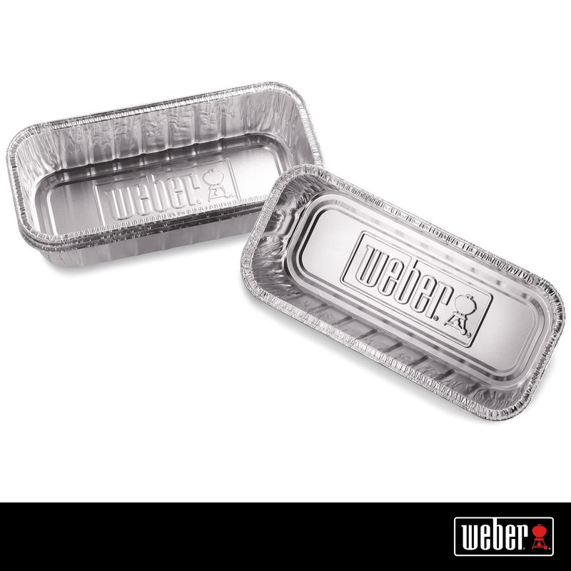 Weber Drip Pans 10 Pack, Fits SmokeFire and Summit, Silver