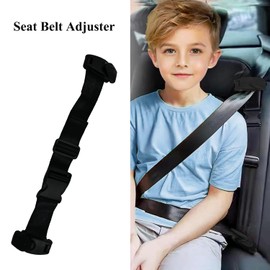 Seat Belt Adjuster Anti Escape Car Seat Strap Baby Harness Clip Adjustment for Kids Seat Belt Retainer Kids' Seat Belt Limiter Portable Foldable Seat Belt Adjustment Holder, Black
