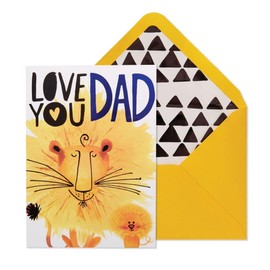 NIQUEA.D, Dad and Kid Lion Father's Day Card