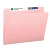 Smead File Folder, Straight-Cut Tab, Letter Size, Pink, 100 per