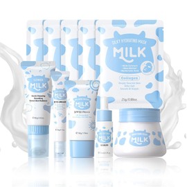 Milk Skin Care Sets&Kits,Skincare Sets for Teen Girls,10IN1 Skin Care for Teens 10-12,Milk Skin Care Routine Kit for Women,Mother Day Gifts,Moisturizing&Gentle (One Size, Milk-StyleA Set)