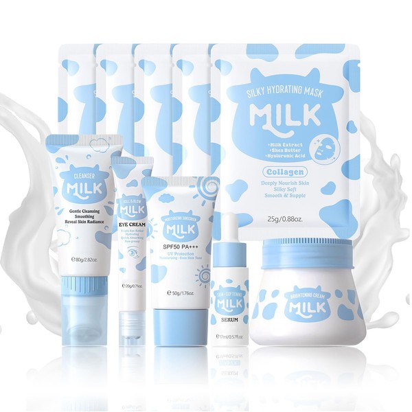 Milk Skin Care Sets&Kits,Skincare Sets for Teen Girls,10IN1 Skin Care