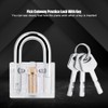 7 Pcs Transparent Padlock Set Pick Cutaway Practice Lock With