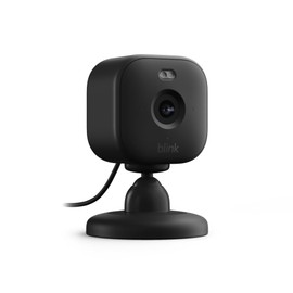 Blink Mini 2 — Plug-in smart home pet security camera, motion detection, HD night view in colour, built-in spotlight, two-way audio, Works with Alexa (Black)