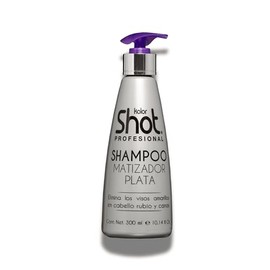 Shampoo Matizador Plata Kolor Shot | Neutraliza Amarillos en Cabello Rubio, Decolorado y Canoso | Brillo Plateado y Cuidado Profesional | 300 ml