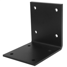 eoere 2 PCS 6"x 5" Heavy Duty Steel Corner L Brackets, 90 Degree Countertop Support Fireplace Mantel Brackets, Thickness 7/32", Max Load 300 lbs