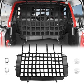 Dog Car Net Barrier Pet Barrier for 2007-2025 Jeep Wrangler JK JL 4 Door Accessories Safely with Children & Pet Trunk Cargo Isolation Liner Divider