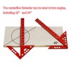 Bebochoi 90° Centre Finder, Centring Angle, Carpenter's Angle, 45° 90°