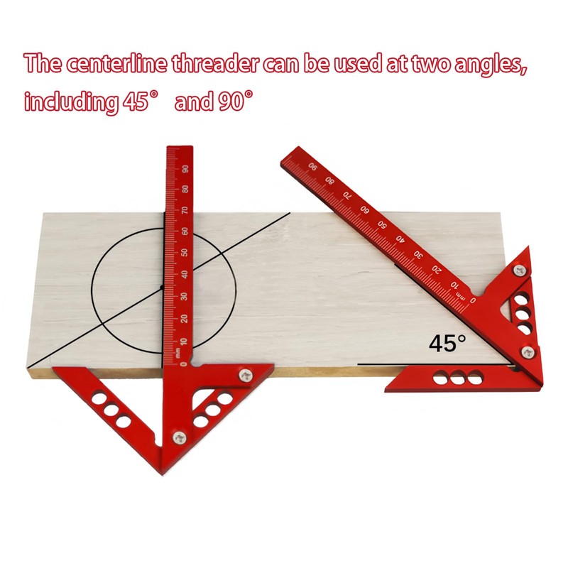 Bebochoi 90° Centre Finder, Centring Angle, Carpenter's Angle, 45° 90°