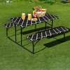 Fitted Picnic Table Cover with Bench Covers, 3 Pieces Waterproof