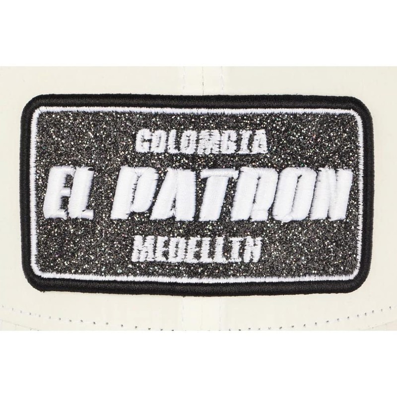 Cap El Patron White Streetwear Rhinestone Black Medellin Colombia Baseball