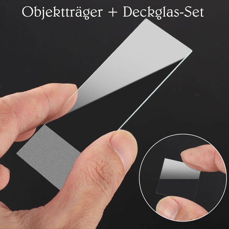Pack of 100 Pre-Cleaned Microscope Slides and 200 Microscope Cover