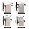 Swivel Out Towel Racks with Hooks 2-Bars Foldable Arms Bath