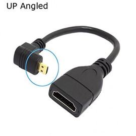 A123 Systems, Inc System-S Micro HDMI Upward Angle Connector 90° Angled to HDMI Input Female Cable 15 cm