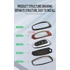SANRILY PU Leather 4/5/7/8 Button Key Fob Cover Fit for