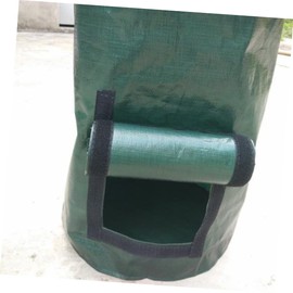 Kisangel Portable Leaf Collection Bag with Zipper Cover Durable Garden Waste Storage Container for Cleanup for Organizing Grass and Leaves Courtyards and Gardens