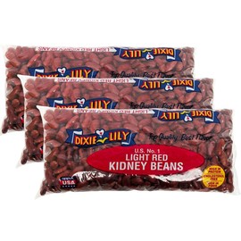 Dixie Lily Light Red Kidney Beans - Dried Beans for Soups, Stews, & Chili, Quick Soak or Slow Cooker, High in Protein, Non-GMO & Fiber - 12oz, 3 Pack