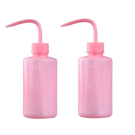 JIHUOO 2 Pcs 250ml Tattoo Wash Bottles Eyelash Washing Bottles Succulent Plant Watering Bottle Safety Rinse Water Bottles Plastic Squeeze Bottle Eyelash Extension Tools Pink