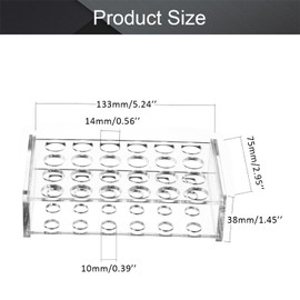 Othmro 2pcs Acrylic Test Tube Holder Rack,Centrifuge Tube Holder,Plastic Stand for Labortory Holder 14mm 24Well Transparent