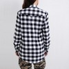 Match Womens Button Down Flannel Plaid Shirts roll up Long